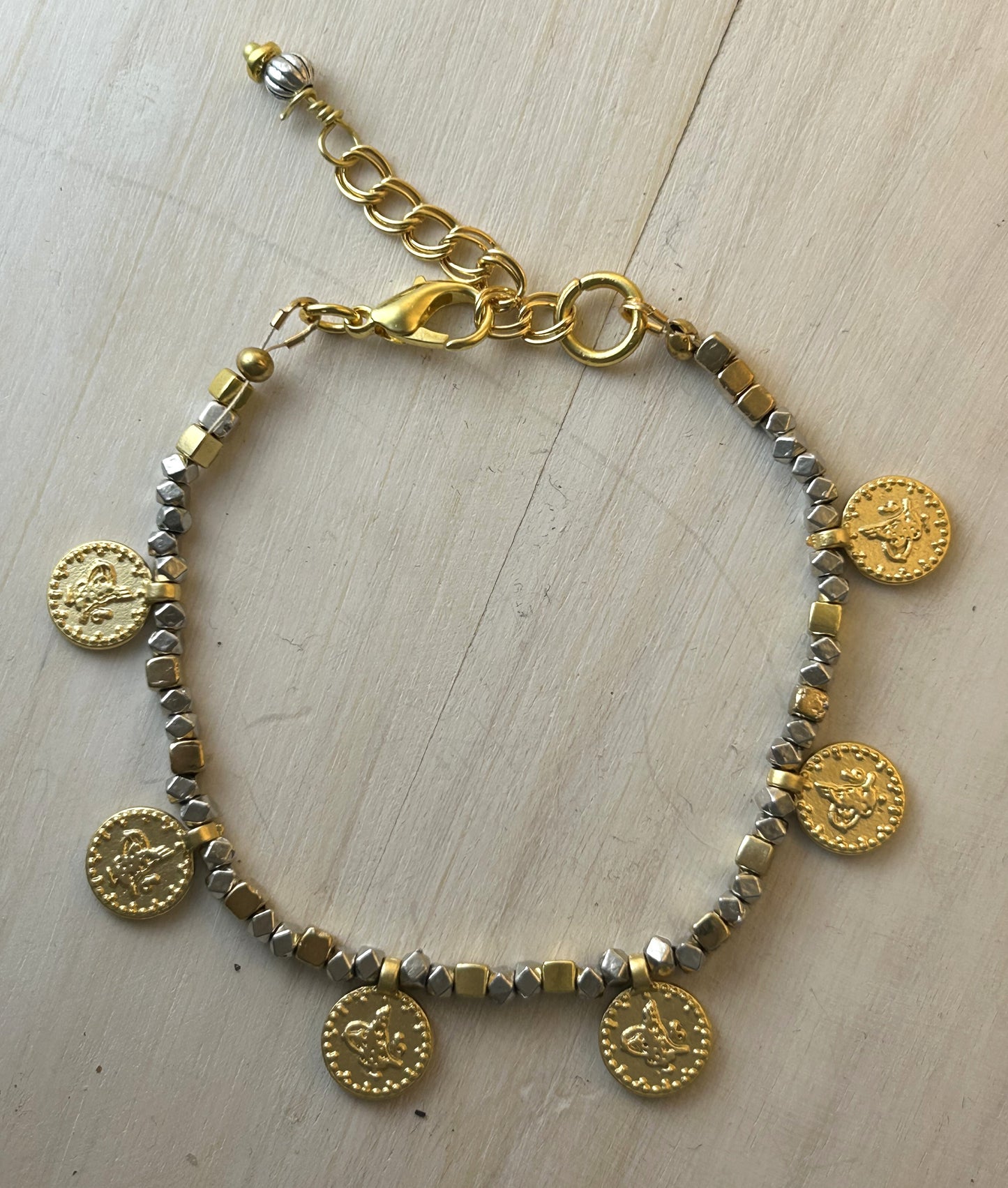 6 Gold Coin Bracelet