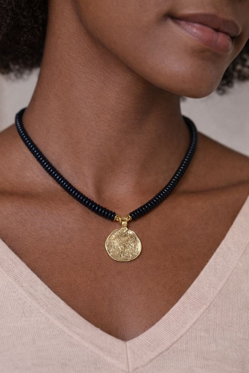 Black and Gold Statement Necklace