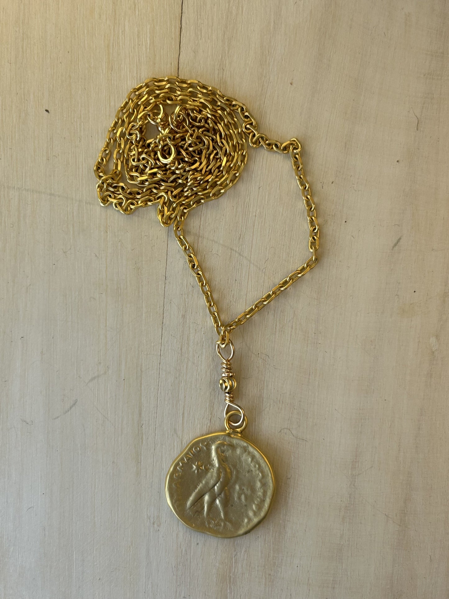 Large Gold Coin Necklace